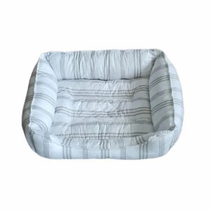 Gray And White Striped Sofr Animal Pet Bed 22x26